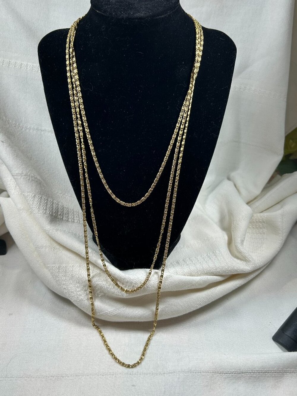 Vintage Gold-Tone Layered Multi-Strand Necklace - Pre-owned